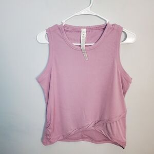 lululemon Do the Twist Cropped Tank Pink Taupe Size 6